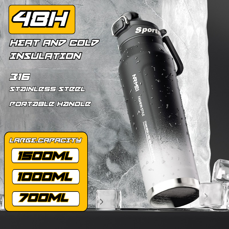 1.5L Thermos Water Bottle Stainless Steel Vacuum Flas Tumbler Coffee Cup Insulated Tea And Cold Water Bottle Thermal Drink