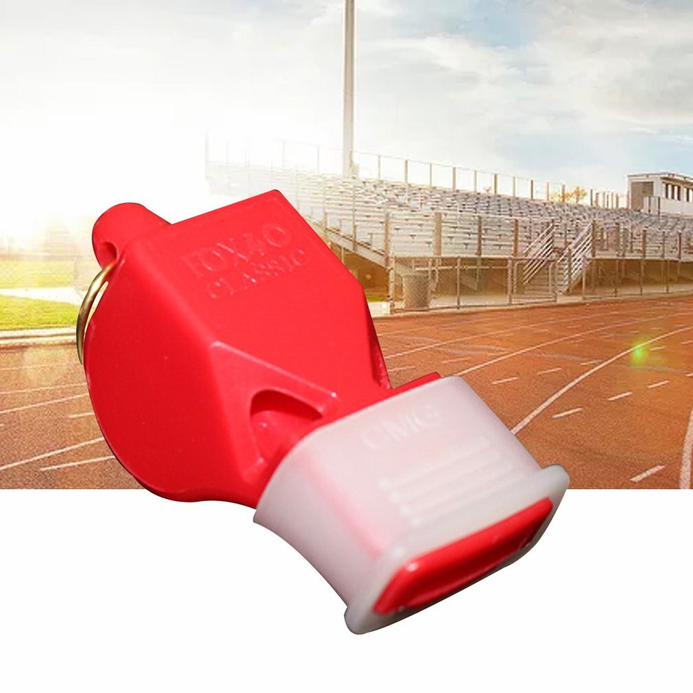 Sifflet en plastique sifflet de survie en plein air sport arbitre Football Rugby sifflet avec cordon de poignet de cou