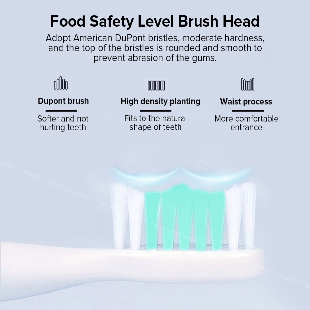 4PCS Detachable Replacement Brush Heads Fit Advance Power Sonic Electric Toothbrush Heads Pro Health Soft Hair Tooth Brush Head