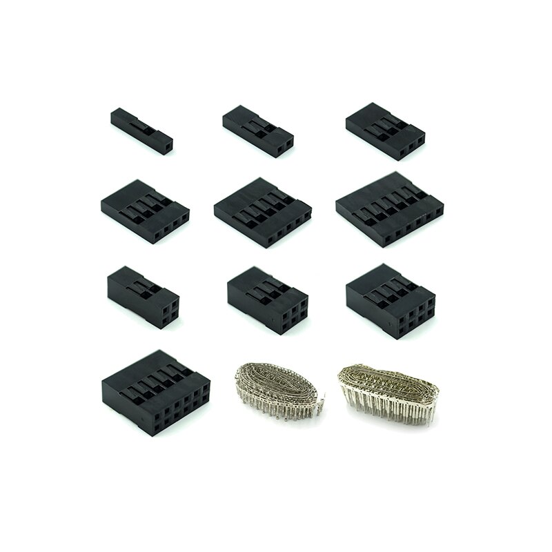 620pcs/Set Dupont Wire Jumper Pin Header Connector Housing Kit Male Crimp Pins+Female Pin Connector Terminal Pitch With Box