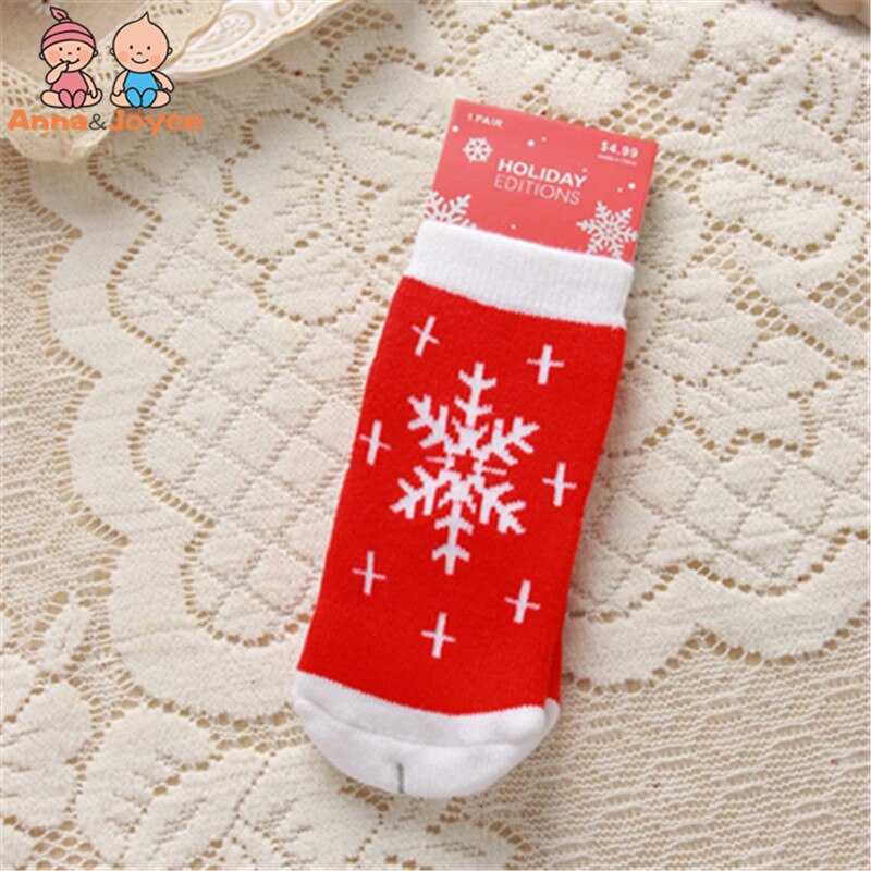 6 paar/partij winter baby meisjes jongens kindersokken kinderbadstof sneeuwvlok eland kerstman kerstbeer