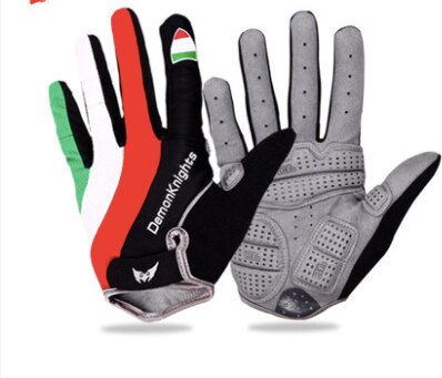 TANDT-Guantes de LICRA para ciclismo de montaña para hombre, manoplas de dedo completo de algodón para deportes al aire libre, Invierno: Rojo / L