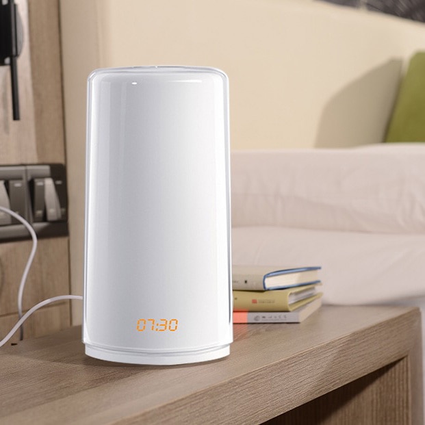 Sunrise Alarm Clock Press-Sensitive Beside Lamp with Dimmable Warm White Night Light for Living Room Bedroom(EU Plug)