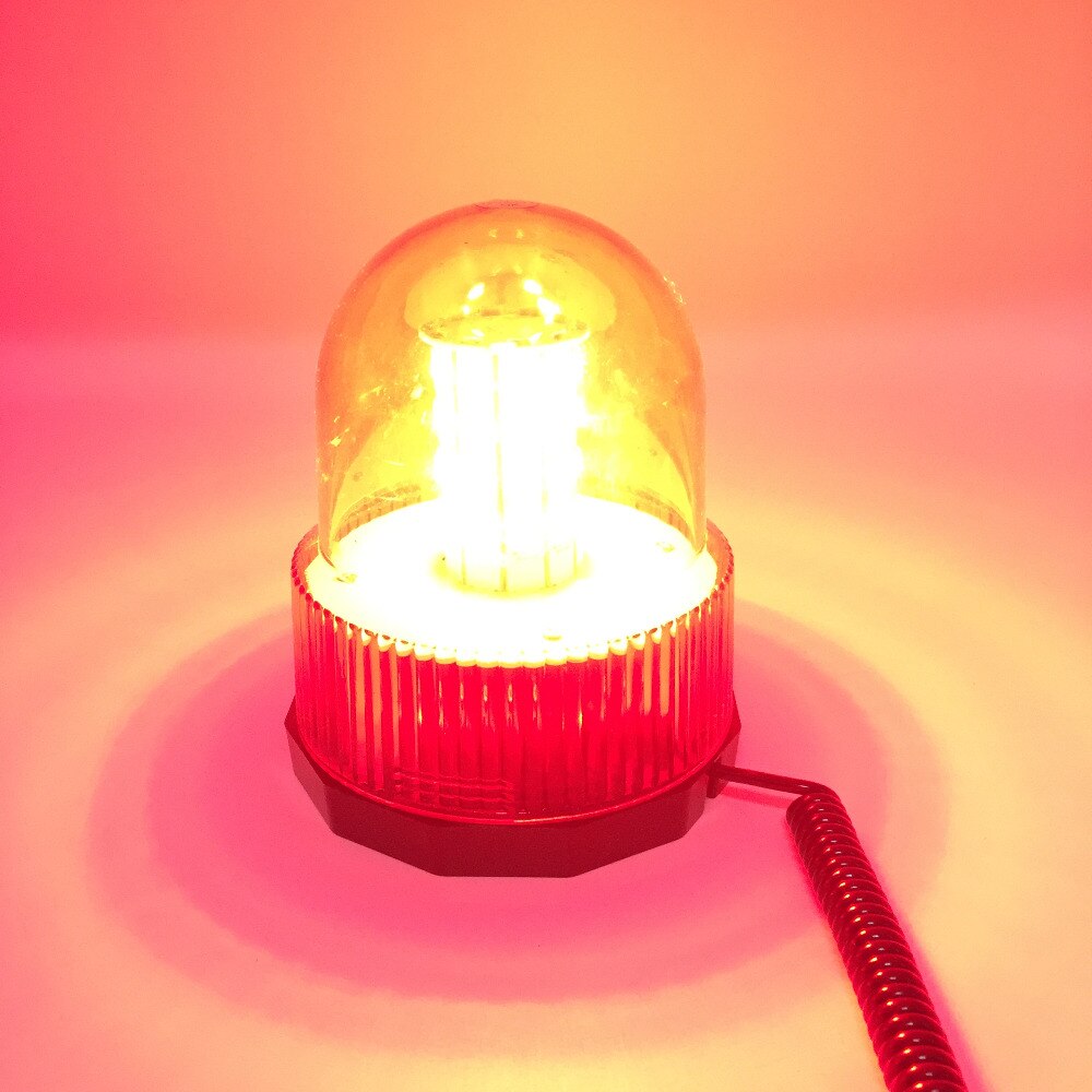 Luz de advertencia giratoria estroboscópica para vehículo de policía, lámpara de baliza de emergencia roja, amarilla y azul, 40 LED, DC12V,