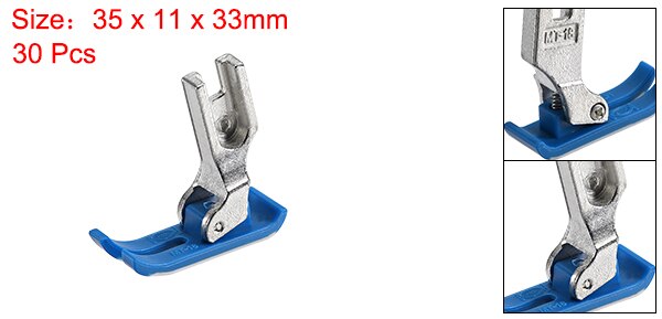 Uxcell 5/15/30 Uds prensatelas MT18 máquinas de coser industriales Extra finas precisas blancas/Rojas/azules de plástico y acero: Blue 30pcs