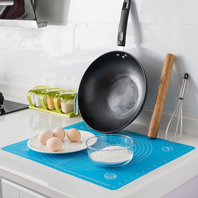 Tapis de cuisson multicolore en Silicone, 70/50/40cm, plaque de pâte à Pizza, à rouler souple, pour couper la pâte à gâteau Fondant, ustensiles de cuisson