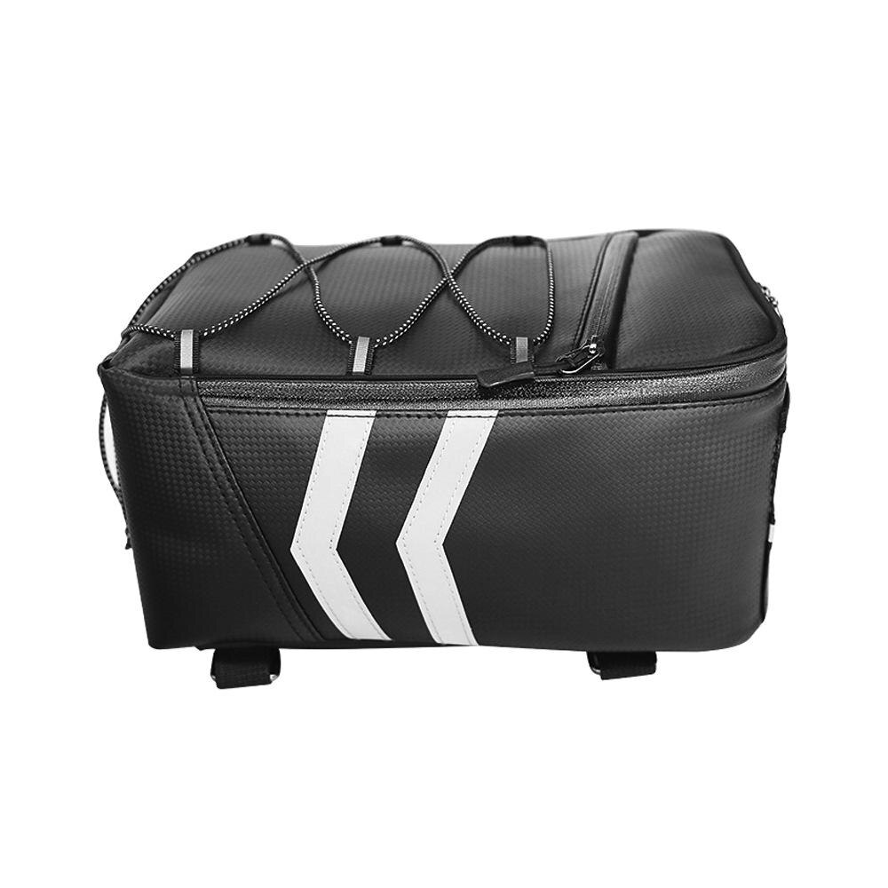 Bicycle Trunk Bags Rack Rear Carrier Bag Set With Rain Cover Insulated Pu Leather Waterproof Storage Luggage Pouch for Journey