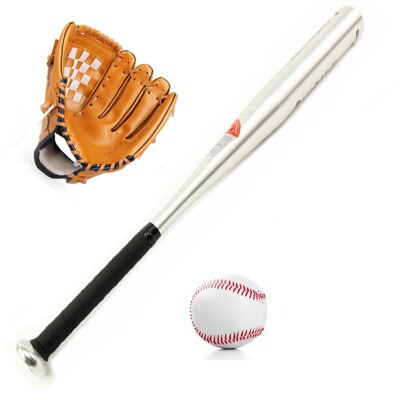 Spiele Ich bin freien freundlicher Sport Spielzeug Baseball mit Tragetasche Aluminiumlegierung Holz Schläger, Pu-leder Handschuh, 9 &#39;&#39;Weiche Baseball Spielzeug: Braun