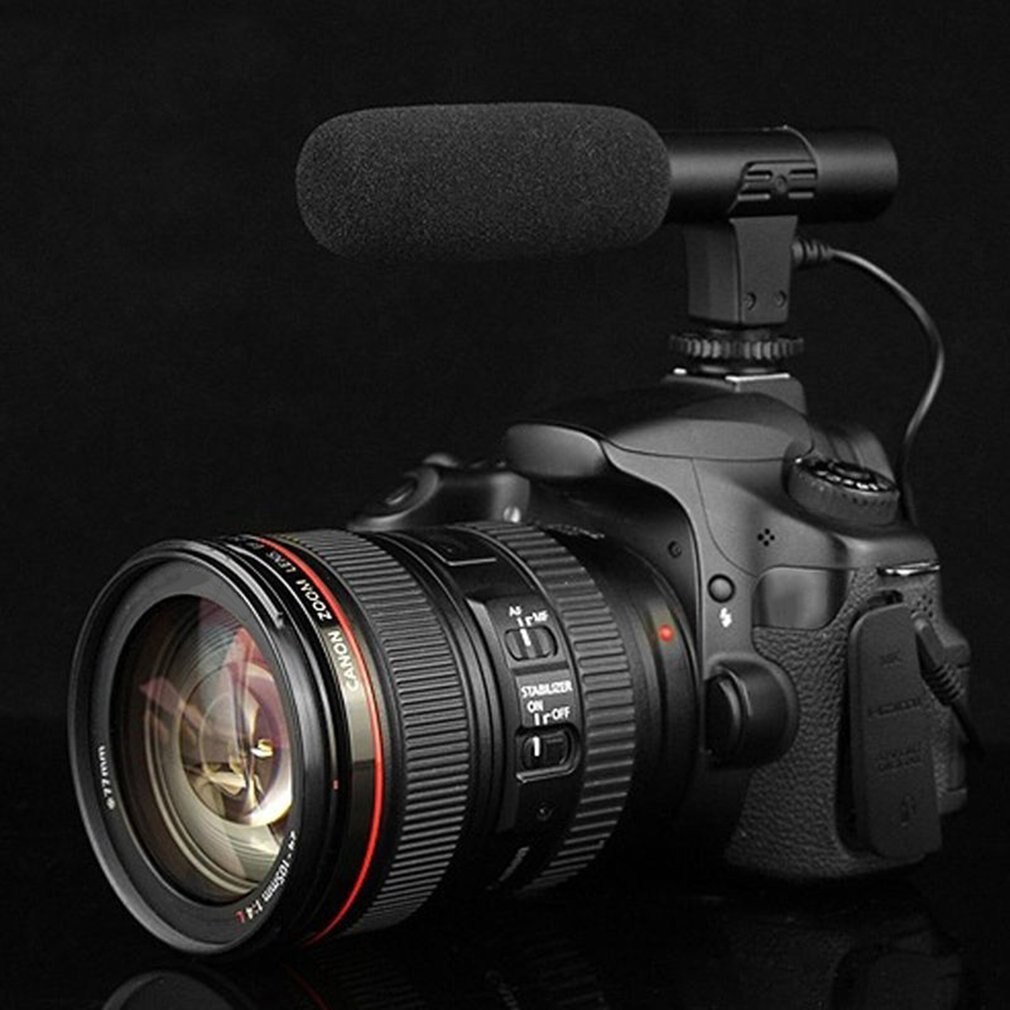 Mic -01 slr kamera mikrofon fotografering video kamera stereo optagelse mikrofon til dv digital slr kamera videokamera