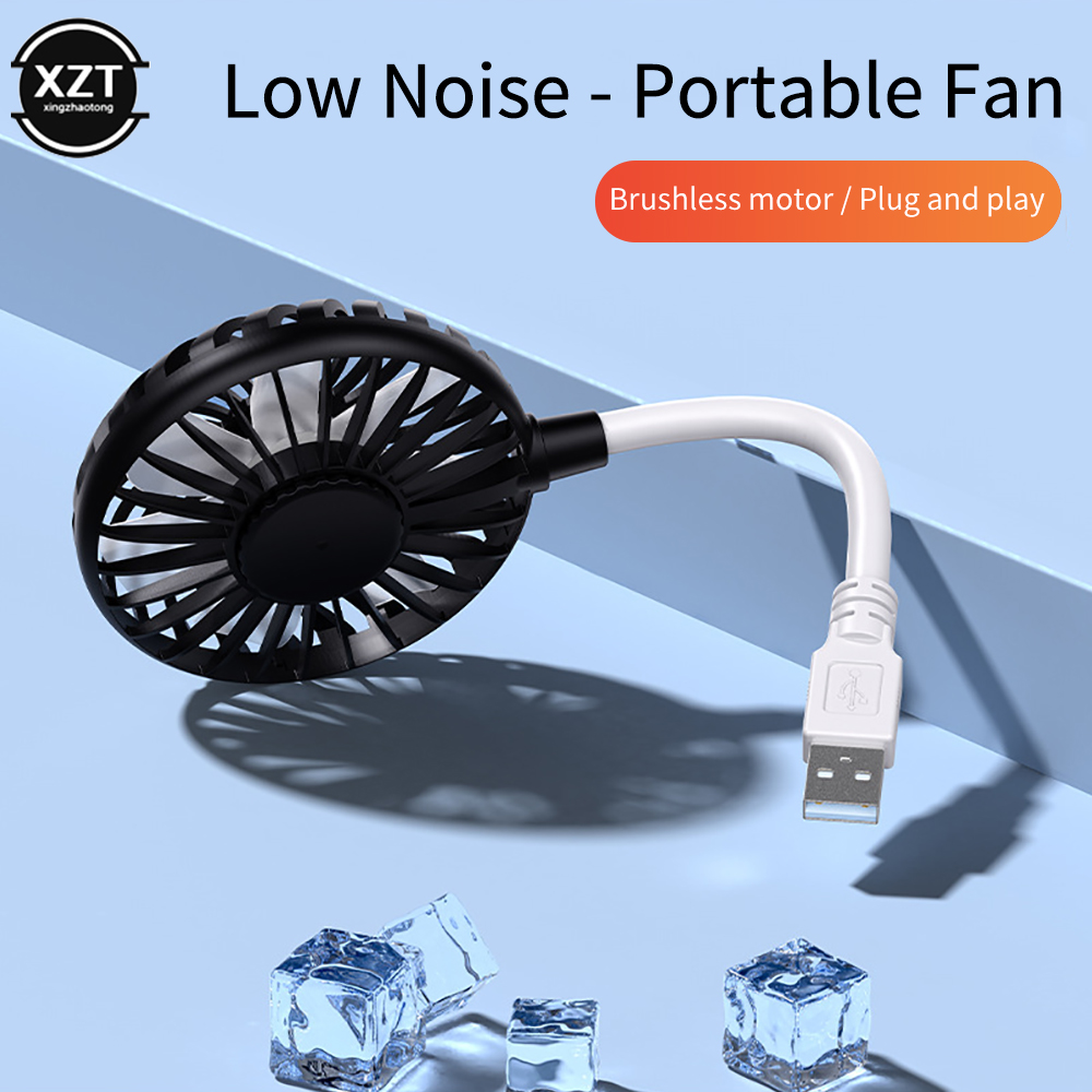 USB Rechargeable Handheld Fan Silent Cooling Power Bank Wireless Mini Play Plug Fans Summer Outdoors and Travel