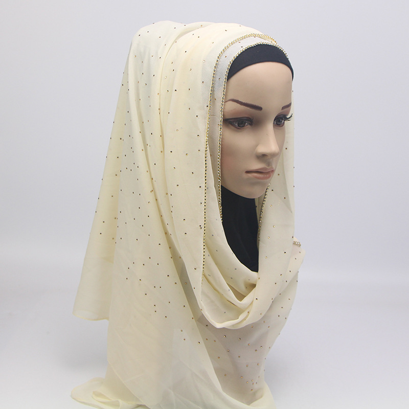 Yiwu usine femme musulmane en mousseline de soie chaude turquie arabe froissé hijab écharpe: Jaune clair