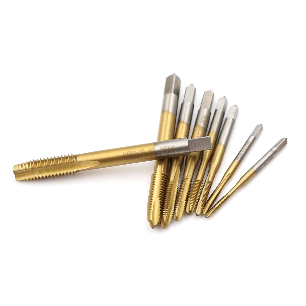 Hand Tap Drill Bits HSS 6542 Screw Right Hand Thread M2 M2.5 M3 M3.5 M4 M5 M6 M8 Metalworking Hex Shank Machine Taps Kit