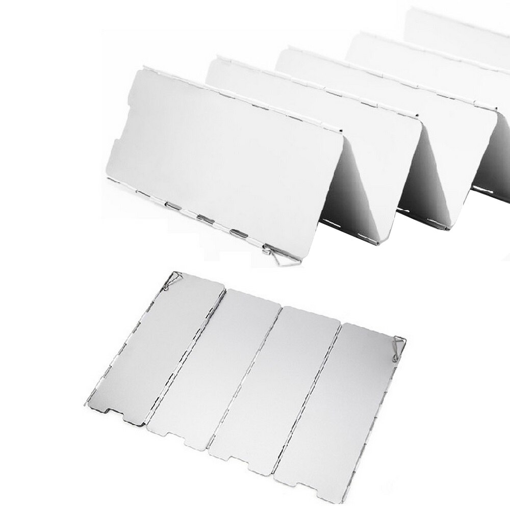 Gas Stove Wind Shield 8/9/10/12/14/16 Plates Outdoor Camping Picnic Cooking Burner Windproof Screen Wind Screen