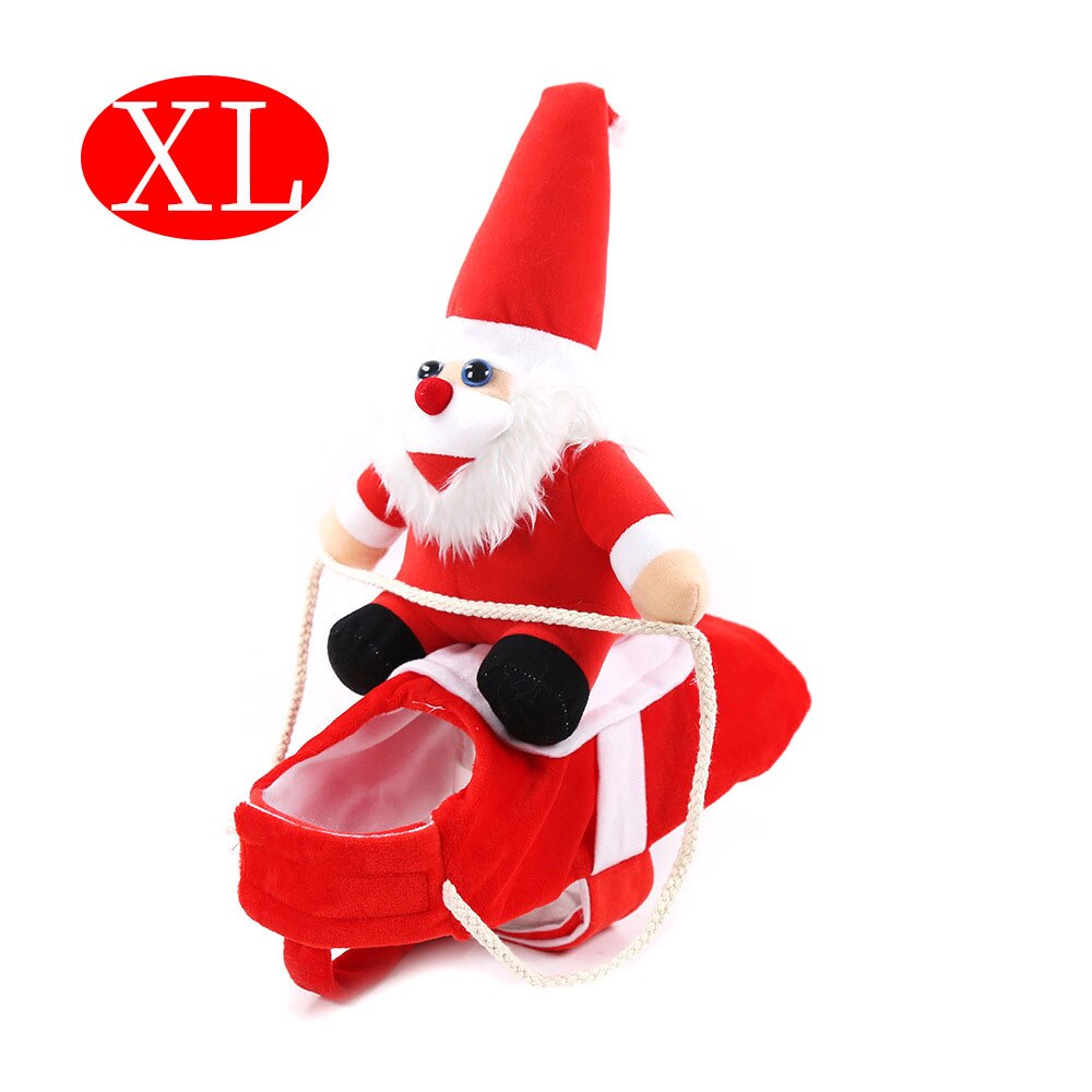 Christmas Dog Clothes Santa Dog Costumes Party Dressing Up Clothing For Medium Large Dogs Funny Pet Outfit Riding Dress: XL