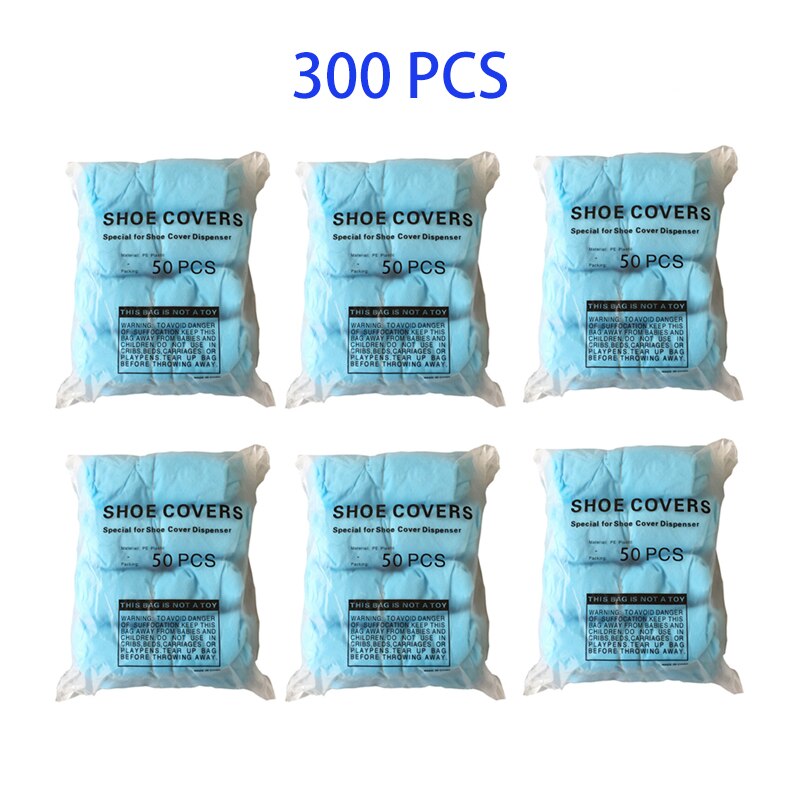 Disposable T-Buckle Overshoes for Automatic Shoe Cover Dispensers Dustproof Boot Covers Waterproof Plastic and Non-Woven Indoor: Non-woven 300pcs