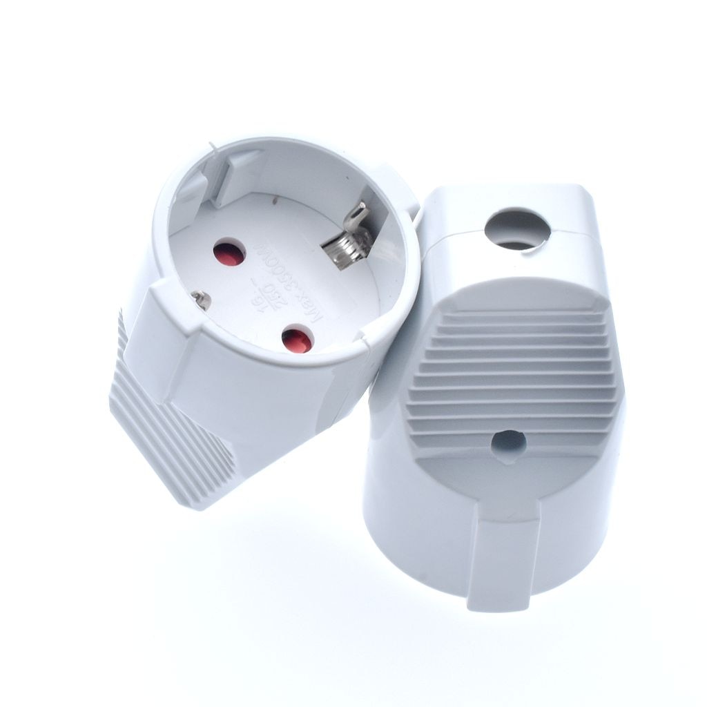 1pair 250v 16a Male Female Assembly Receptacle connector french Russia Korea German EU Schuko power cord wired cable plug Socket