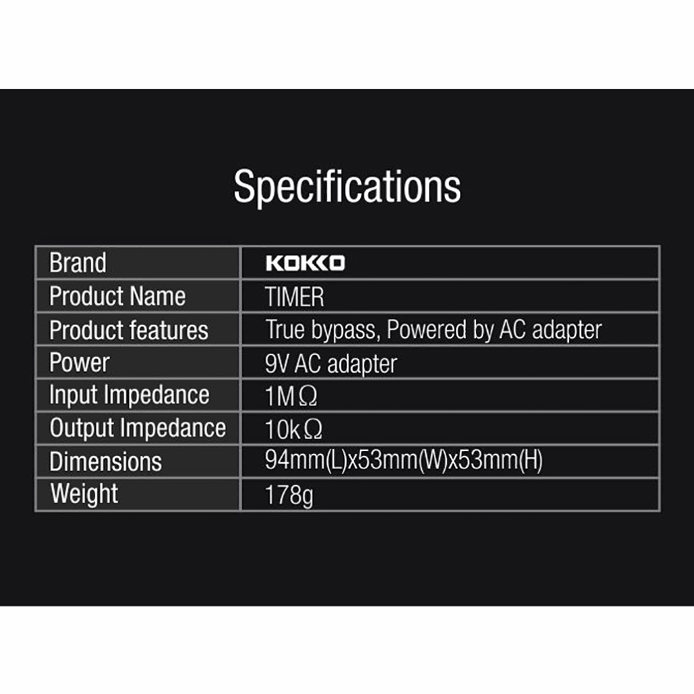 KOKKO Electric Guitar Timer Effect Pedal 1 Second Delay Time Digital Delay Pedal for Electric Guitar Bass Guitar Accessories
