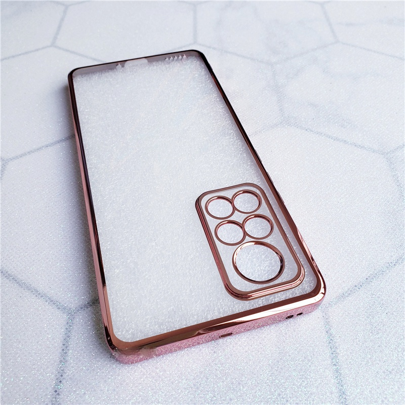 Camera Beschermende Plating Siliconen Telefoon Case Voor Huawei Honor V40 V 40 HonorV40 View40 Coque Soft Clear Dunne Originele cover: Rose Gold