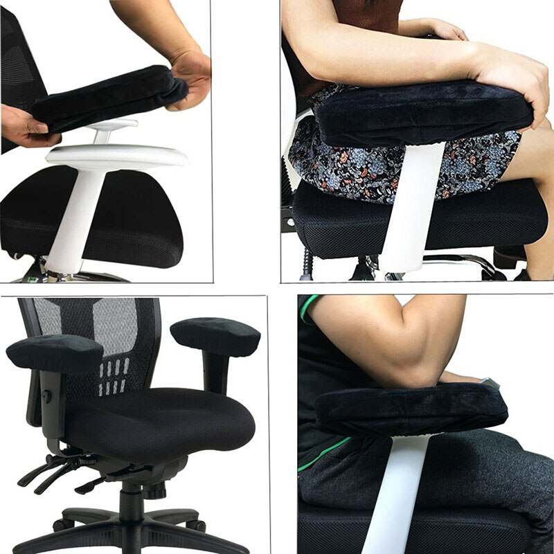 Kantoor Rolstoel Armsteun Pad Set Elleboog Pijnbestrijding Pad Memory Foam Pu Leder Comfortabele En Praktische
