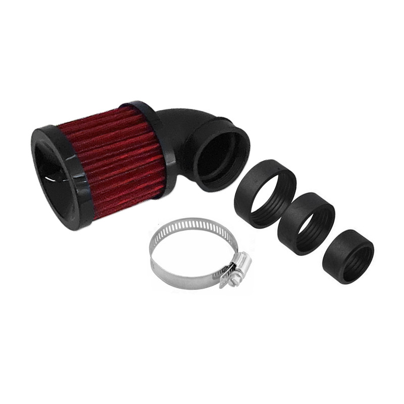 28–48 mm Universal--Motorrad 90 ° Biege Luft Aufnahme Filter Reiniger Schmutz Fahrrad BobberChopper Cafe Rennfahrer alt Schule