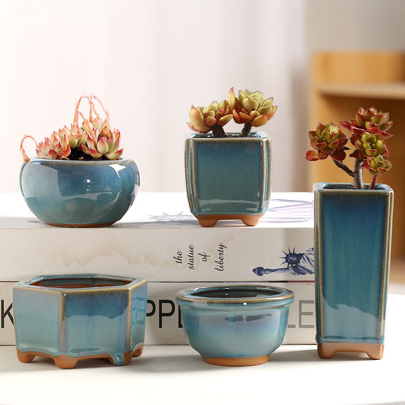 1 Stuks Keramische Bloempot Cactus Sappige Plant Bloempot Huis Tuin Bonsai Potplant Plant Potes E Vasos Para Jardim