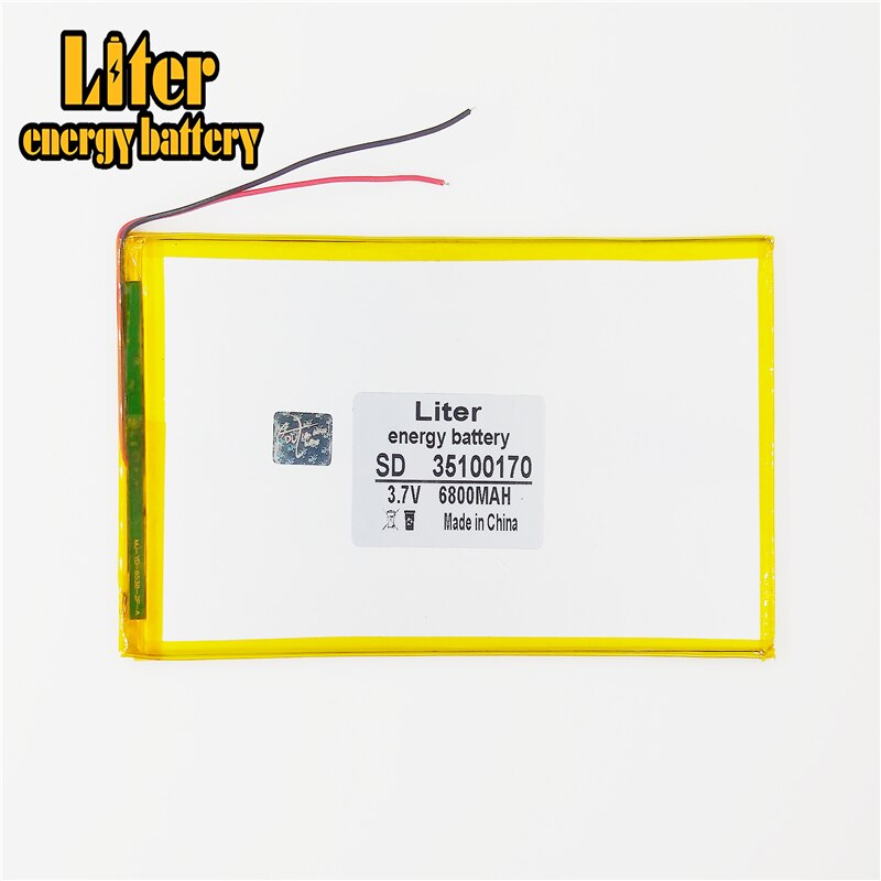 original 10 inch tablet polymer lithium battery 3.7 V 6800 mah 35100170 large capacity