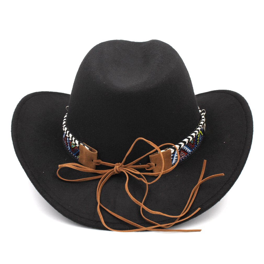 Mistdawn western cowboy hattu cowgirl puku lippis jäykkä lieri naisille miehille monivärinen nauhanauha koko 56-58cm bbh