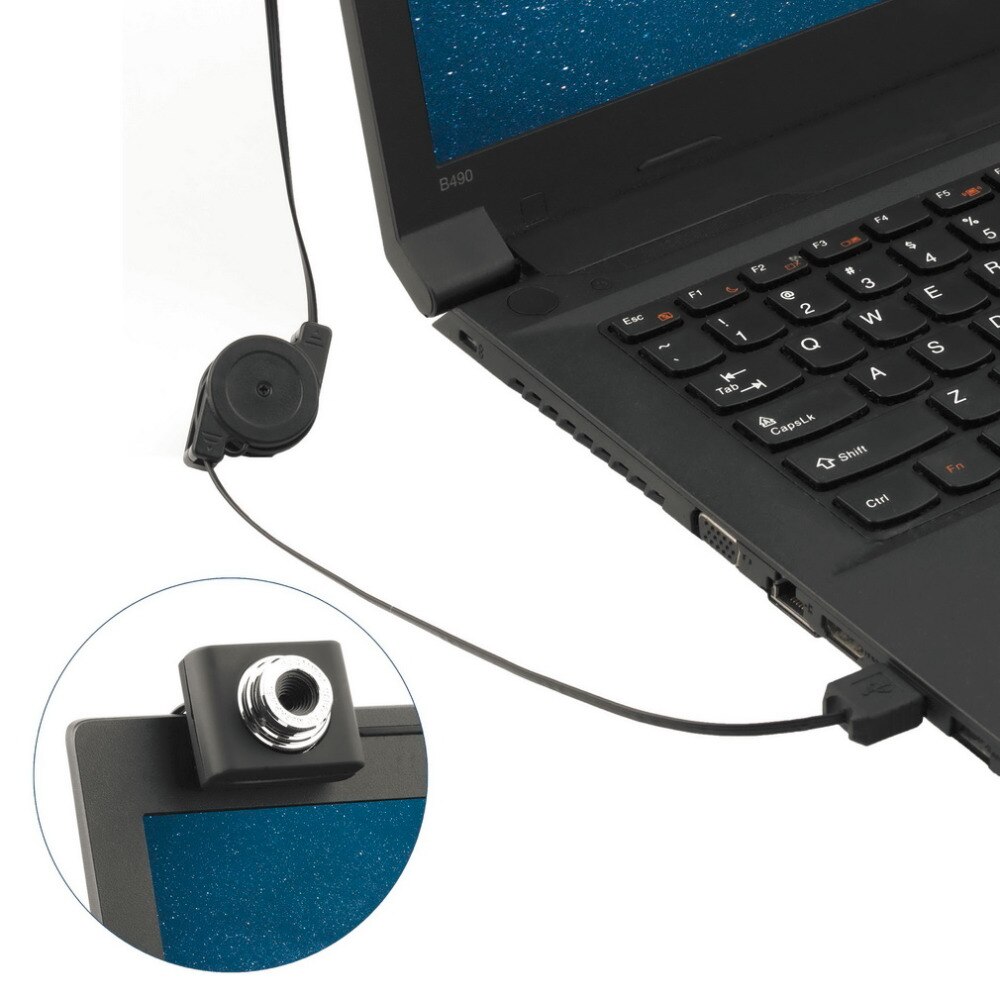 Neueste 1 stück Mini USB 5 mt Versenkbare Clip WebCam Web-kamera Laptop 100% Heiße Förderung