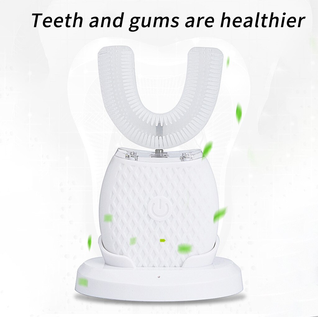 1Pc Automatische Intelligente Elektronische Tandenborstel 360 Graden Ultrasone U-vorm Elektrische Tandenborstel Voor Tanden Reinigen Whitening