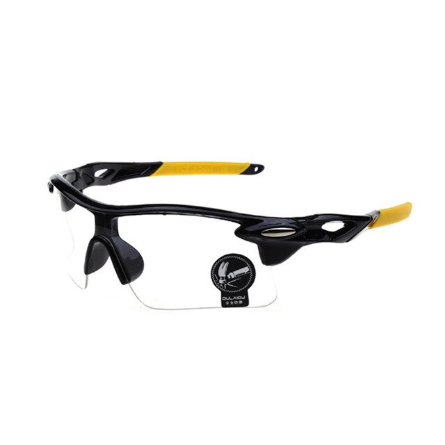 Sports de plein air cyclisme lunettes VTT cyclisme lunettes UV400 photochromique cyclisme lunettes de soleil lunettes unisexes: black yellow