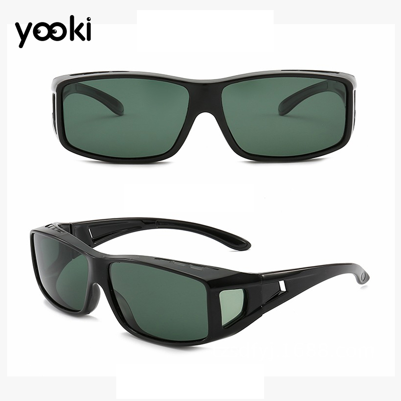 Fit Over Sunglasses Polarized Lens Cover Rx Glasses UV Protect Night Vision Optical Eyewear Driving Sunglasses: No 1