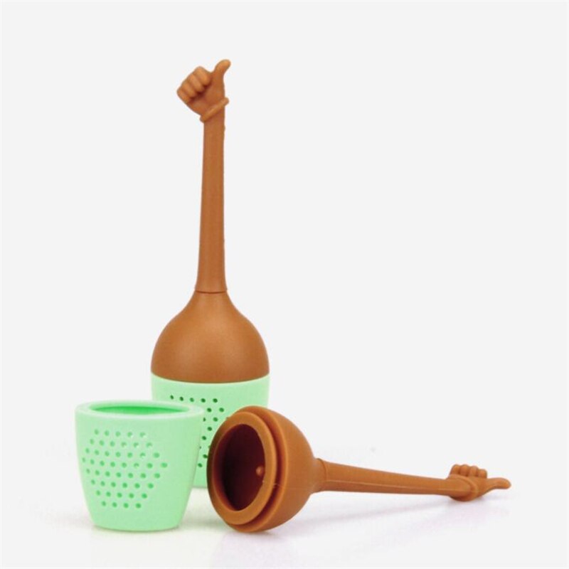 1pc svart tesil handgester tefilter silikon tesil ört krydda infusionsfilter diffusor köksredskap