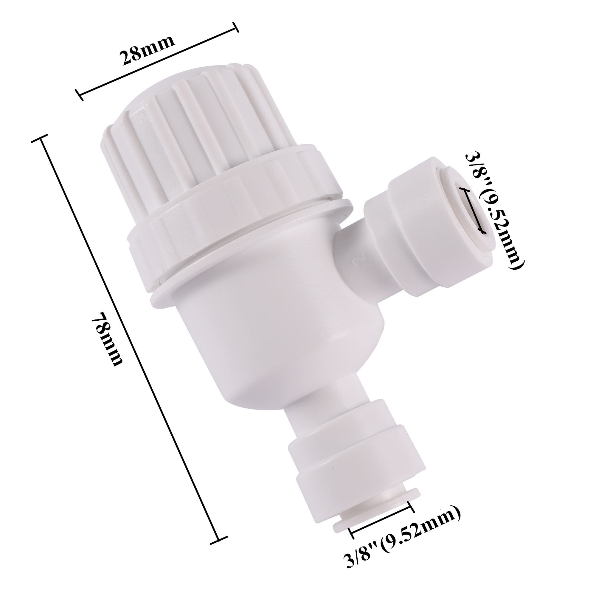 Microfiltro de agua para jardín de 1/4 ", malla de acero inoxidable, filtro de 40 micras, ajuste de deslizamiento rápido de 9,52mm, filtro de manguera de riego para jardín: Grey