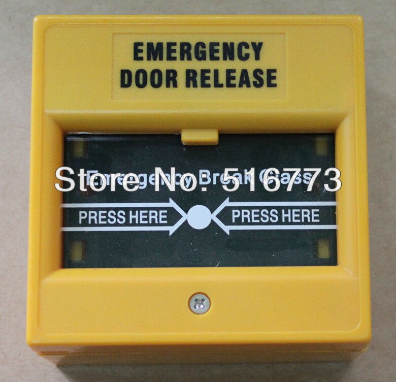 XJQ Emergency Break Glass Door Release Button Emergency Door Release Switch Glass Break Alarm Button Door Exit Button