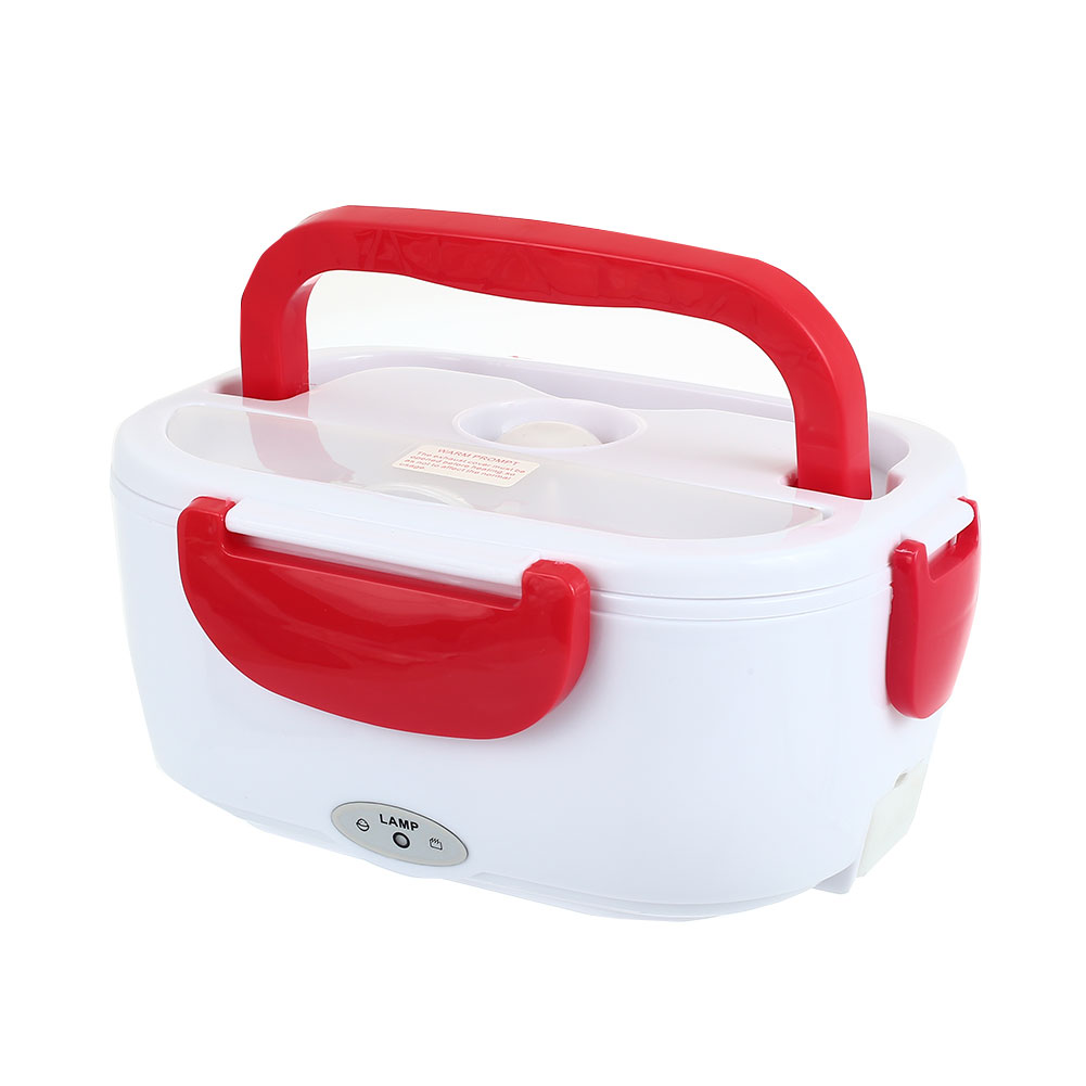 Picnic Box Plastic Heating Office Bowl Lunch Box Portable Food Pan Multifunctional Car Removable Warmer Bento Box Kitchen: Red / EU
