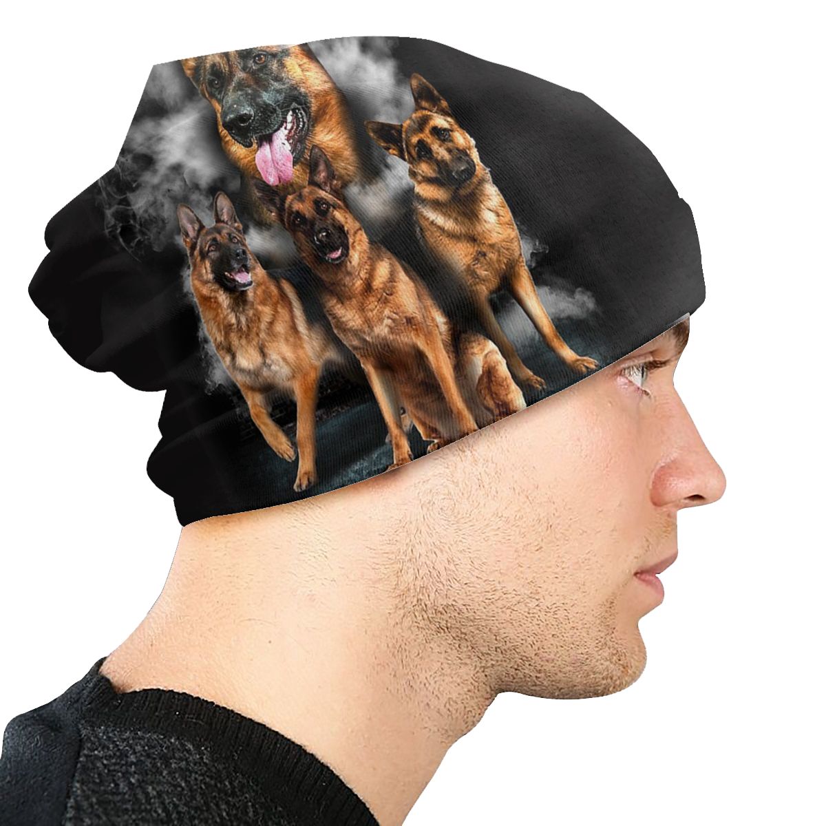Bonnet en tricot pour chien de berger allemand, Bonnet pour amoureux des animaux, Hip Hop, Skullies de rue, chapeau pour hommes et femmes, à double usage