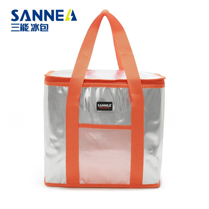bao wen dai Outdoor Picnic Hand-Held Their Lunch Bags Aluminum Cold Storage Insulation song can bao: orange