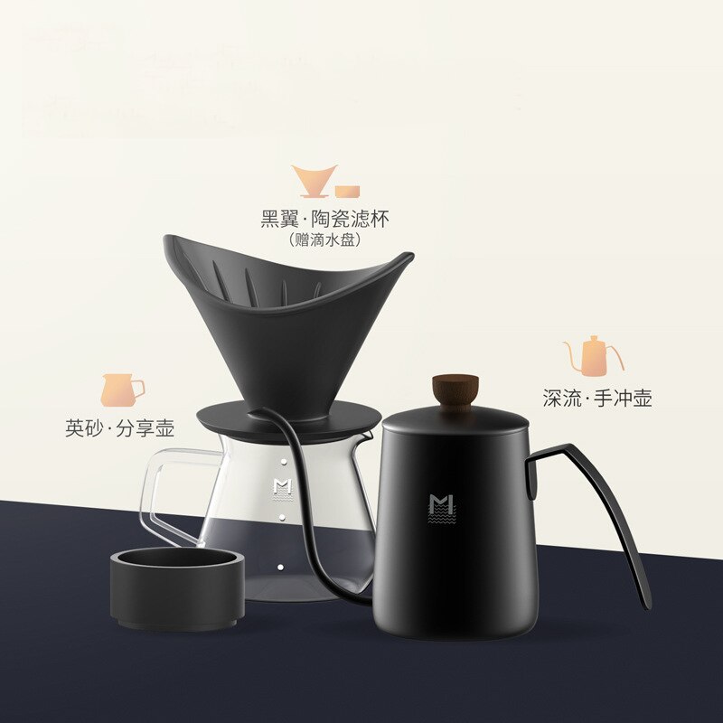 gießen Über Kaffee Hersteller einstellen Wasserkocher mit Thermometer Schwarz Kaffee Fliter Klar Glas Kaffee Tropf Topf