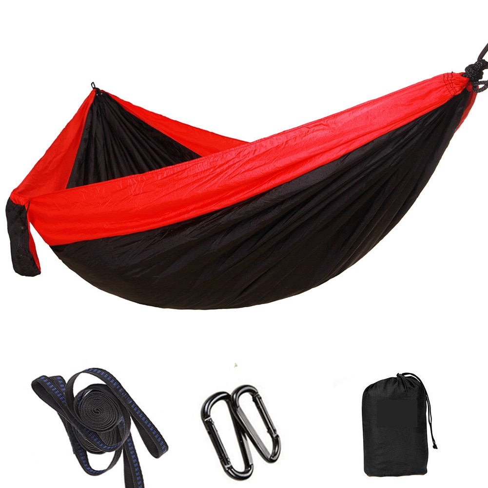 300*200 Sleeping Hammock 2-3 People Hamak Garden Swing Hanging Chair Bed Outdoor Hamacas Camping Goods + loop tree belt