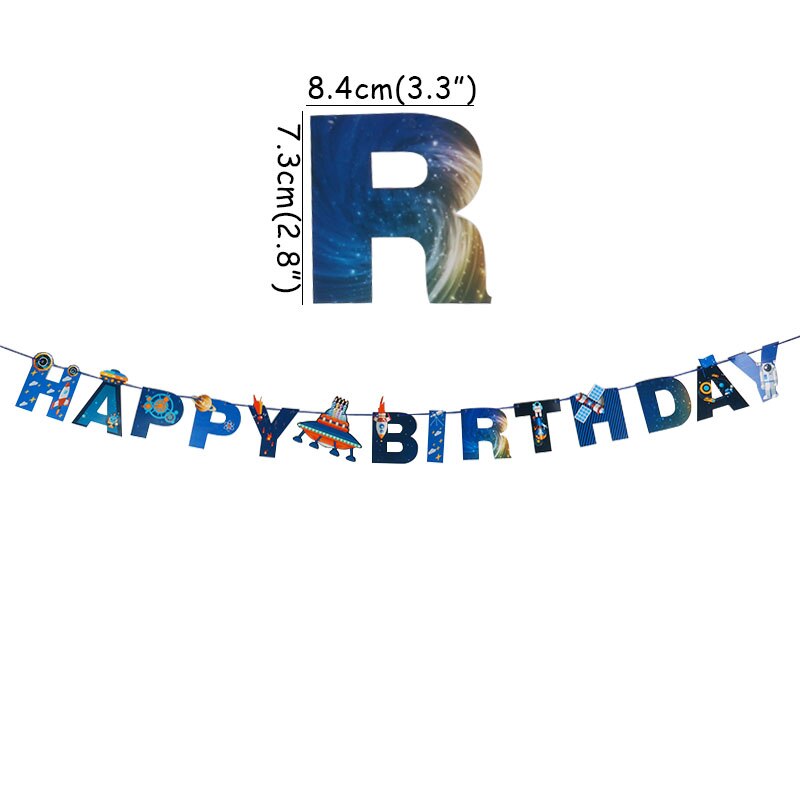 Solar system hanging Ornament Happy Birthday Banner Solar System Party Decor kids Space Themed Birthday Party Favor Supplies