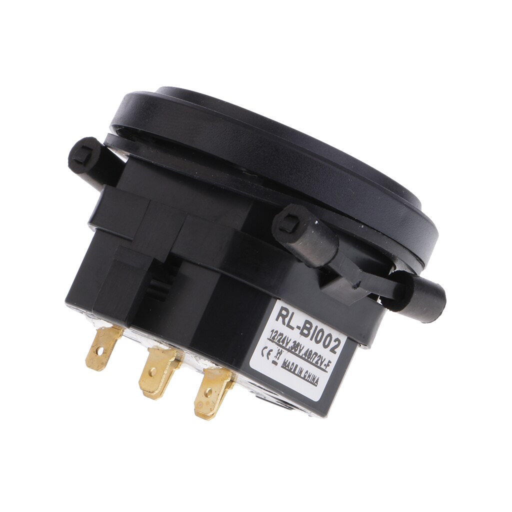 Rund led 12v 24v 36v 48v 72v batteri indikator meter måler ladestatus monitor for marinebåt golfbil scooter gaffeltruck