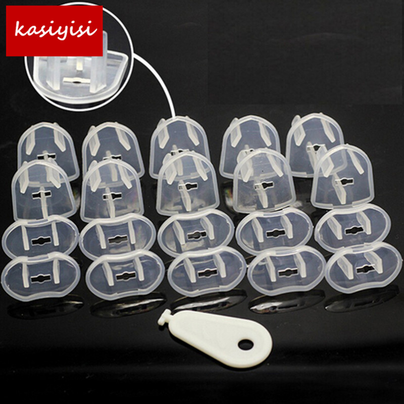 1 Set Transparent Safety Electric Plug Lock Cover Baby Toddler Infant Child Shock Protector New Arrival HTRQ0463