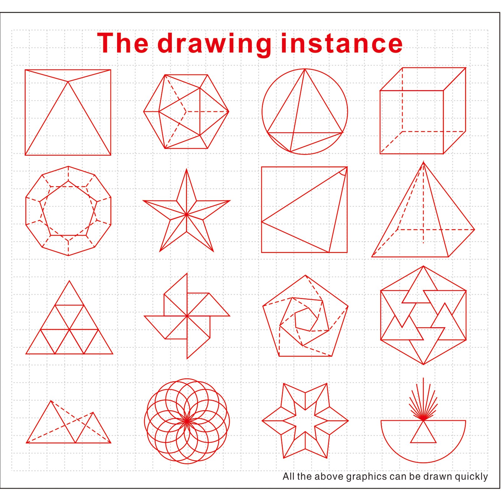 Multifunctional Drawing Million ruler Drawing Instrument For Middle School Students Rule Function Parallel Elliptic Templa