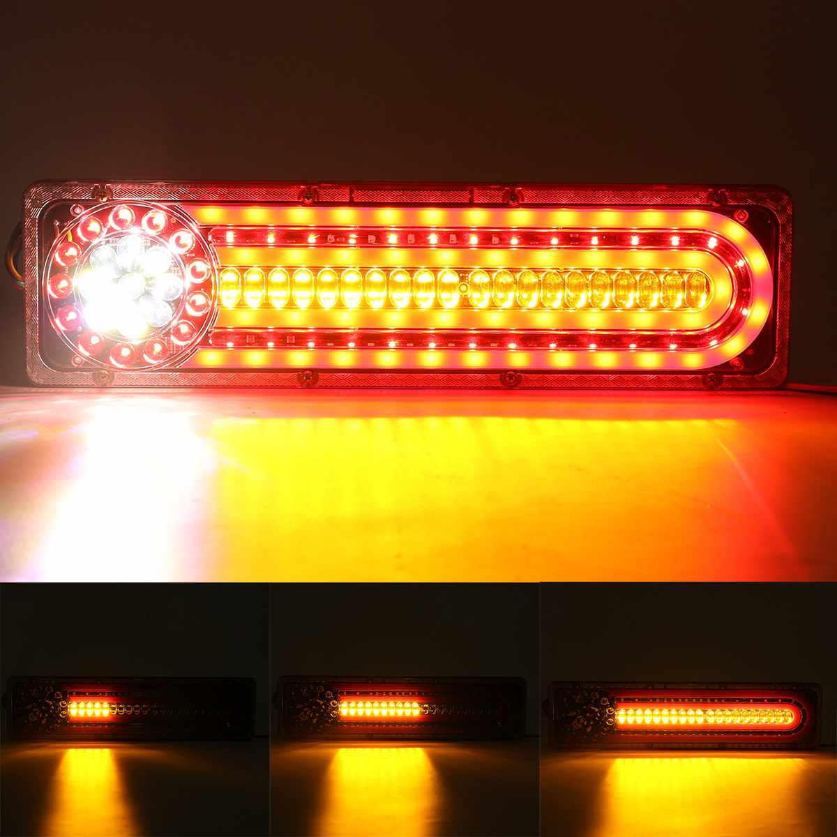 2 Stuks 24V Led Dynamische Led Auto Vrachtwagen Achterlicht Richtingaanwijzer Lmap Achter Indicator Remlichten Voor Vrachtwagen trailer Caravan Bus