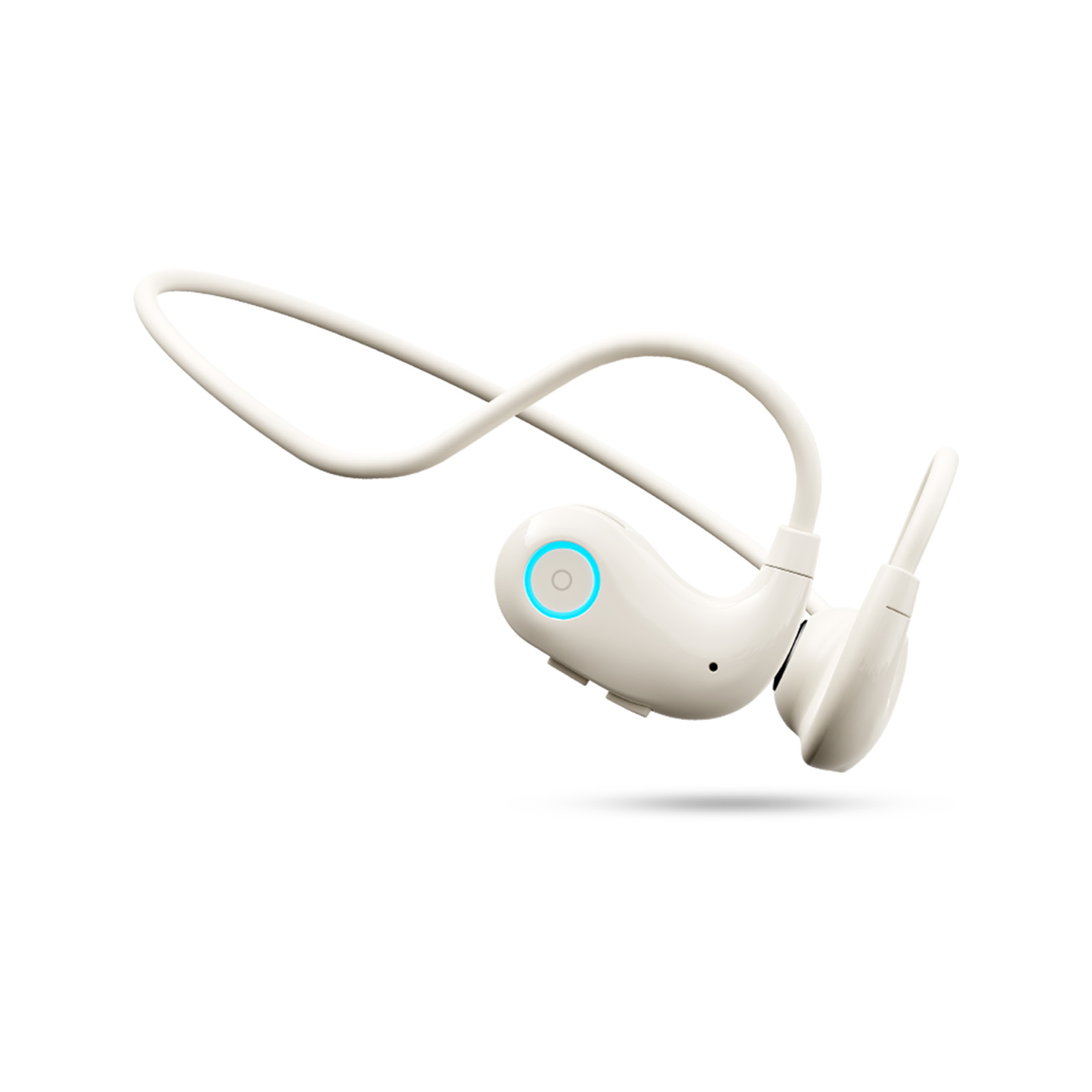 Bezprzewodowe słuchawki Bluetooth 5.4 sportowe redukcja szumów słuchawki z otwartym tyłem Mikrofon HD można podłączyć 2 urządzenia w tym samym czasie: WHITE