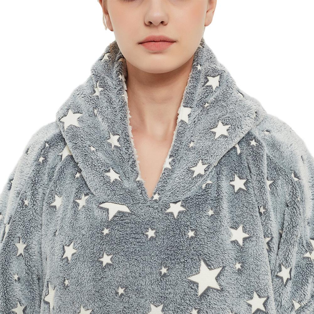 Fluffy Blanket Hoodie Oversized Sherpa Hoodie Sweatshirt Wearable Blankets For Adults, Kids Women And Men #W0