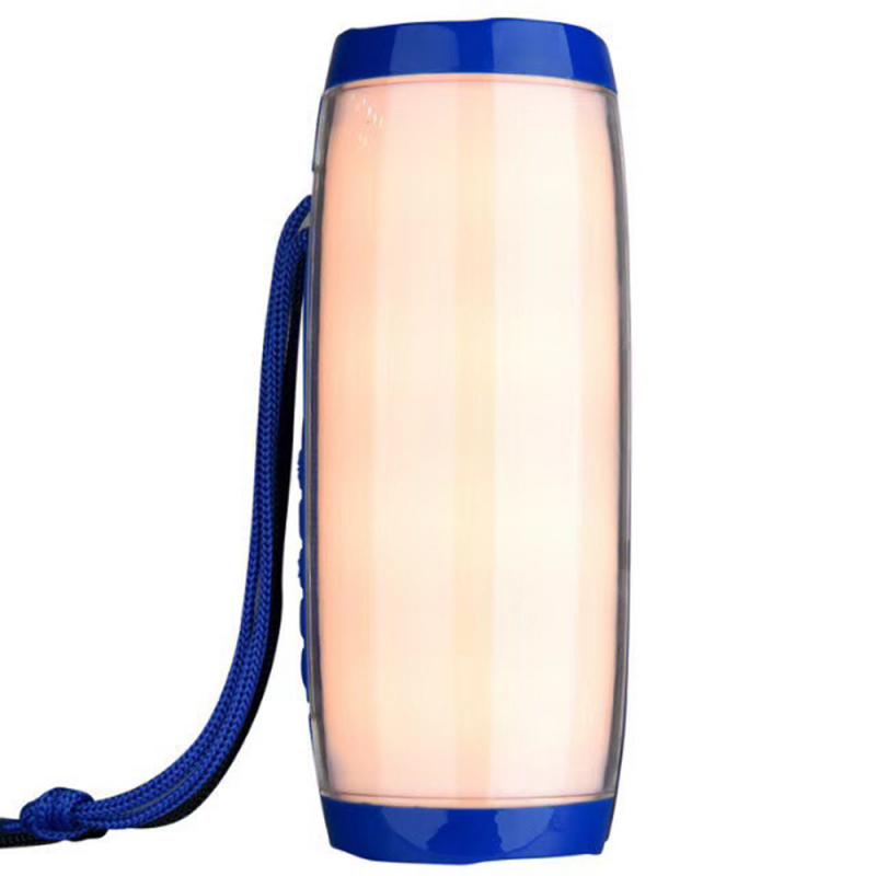 Draagbare Luidsprekers Bluetooth Kolom Draadloze Bluetooth Speaker Krachtige Outdoor Bass Speaker Met Led Light Ondersteuning Aux Tf Fm: blue