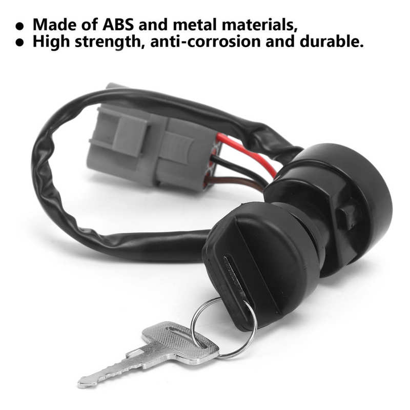 Ignition Switch Ignition Lock 3 Wire Replacement for YAMAHA ATV BIG BEAR 400 YFM400 for Motorcycle
