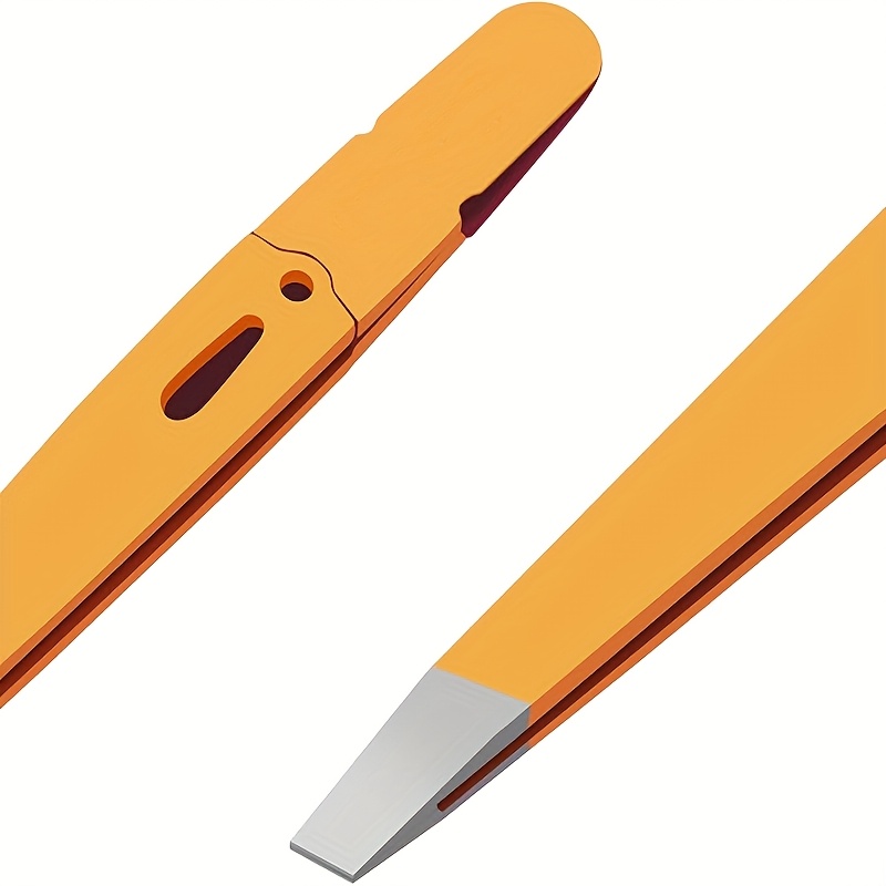 Augenbrauenpinzette aus Edelstahl, hohle farbige Pinzette, Mehrzweck-Pinzette mit schrägem Mund, Bartentfernung, Augenbrauenclip