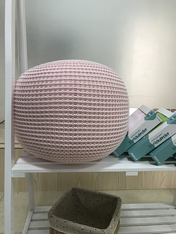 Poef voor Huis Gebreide Wollen Ronde Kussen POEF Nemen EEN Voet Kussen: 2